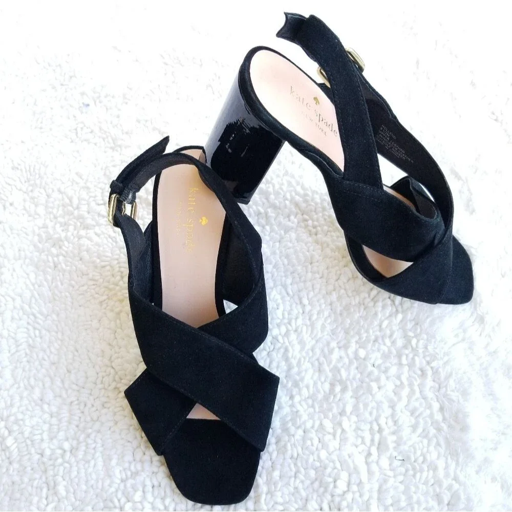 🍒NWOB🍒 KATE SPADE CLASSIC SUEDE SANDAL HEELS